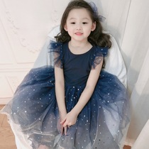 UK next sara girls dress 2021 new spring and summer western style girls gauze skirt puffy princess skirt