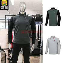 South Korea DESCENTE di Sante 21 autumn golf suit male collar plus suede warm long sleeve T-shirt