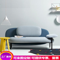 Nordic solid wood fabric leather fashion modern simple living room large and small apartment Model Room Villa fudge sofa