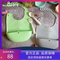 American Miniware Baby Eating Containment Pocket Spat Around Mouth Child Baby Silicone Rice Pocket Waterproof Anti-Visceral