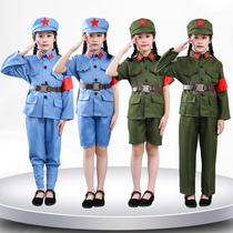 Childrens Red Army clothing Red Star sparkle dance clothing Parent-child clothing Childrens Red Guard performance clothing Male and female childrens Lei Feng clothing