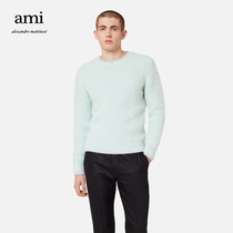 AMI mens 22 Fall Winter new designer wool-blend crewneck sweater