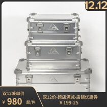 whoops aluminum magnesium alloy tools outdoor large capacity storage box car equipment aluminum box camping car trunk with lock