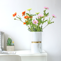 Roman mother fake flower simulation flower chamomile fake flower pot scene indoor desktop soft floral decoration