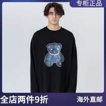 (Official website spot) we11done 3M reflective bear loose long-sleeved bottoming T-shirt thin sweater men and women
