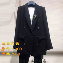 A G home womens official website 2021 autumn new double-breasted long suit professional casual jacket