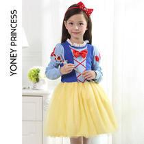 Christmas dress girl dress autumn and winter dress new foreign girl baby sweater dress children Snow White princess dress