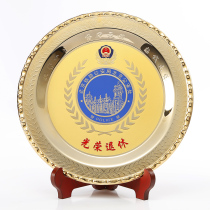 Copper plate bronze medal custom metal honor medal medal medal award license enterprise gift glorious retirement souvenir customization