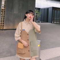 Jasmine Summer 2021 Street Fashion Style Style Strap Color Pocket Overlapping Vest Womens Style Coat