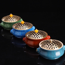 Antique small incense burner pure copper sandalwood incense incense burner household for Buddha pan incense burner incense worship Zen ornaments