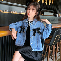 Next win girl denim coat Spring and Autumn new childrens clothing childrens fashion vest jacket jacket top