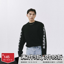 SAMESAME21AW Roman print American vintage long sleeve T-shirt knitted base round neck casual top for men and women