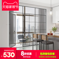 Fürth very narrow frame glass door aluminum alloy kitchen toilet bathroom door partition child and mother door simple