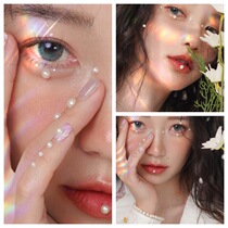 Pearl paste face makeup patch face eye decorations stage makeup antique Hanfu imitation makeup photo photo tear drill