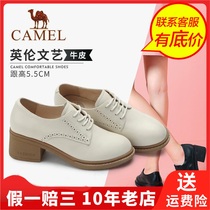 Camel Camel autumn leisure thick soled student shoes letter breathable work female low shoe A935046235
