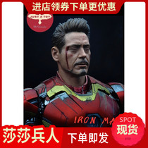 JUST A TOY 1 6 soldiers meditation series second closed-eyed Iron Man Tony head sculpture spot
