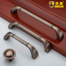 Green ancient handle Red Ancient European antique copper single hole handle American wine cabinet Wardrobe drawer cabinet door handle