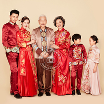 Show Wo fu All family Foo family of six full family Fugu clothes Full family fu Spring Festival All family fu red full family fortune