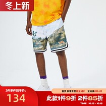 ZONOS 2021 summer new casual shorts mens loose quick-drying breathable print drawstring sports five-point pants