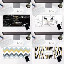 ins Nordic elk deer marble game mouse pad oversized lock edge thickened waterproof office notebook table mat