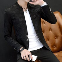 Fugui bird mens printed western clothing blouses spring and autumn season Korean version youth trend baseball uniforms the new single-west jacket man