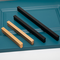 Space aluminum handle lengthened and thickened American simple one-word handle modern gold Black Cabinet wardrobe shoe cabinet