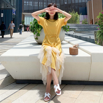  Special off-code clearance 2021 new female fairy forest ankle light yellow skirt egg yolk student dress