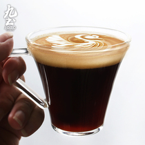 Nine Home-style Espresso Cups Handmade Glass Cups with Espresso Espresso Coffee Cups Glass Cups