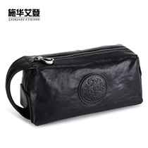 Men's Clutch Leather Luxury Brand Large Capacity Business Clutch Top Layer Cowhide Tide Brand Casual Handbag Men
