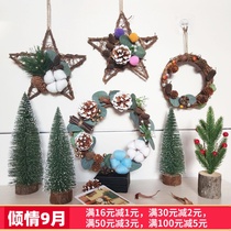 Christmas rattan ornament red fruit Santa Claus pine cone Christmas tree Christmas home accessories desktop cloth