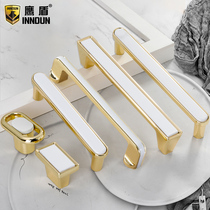Norfolk style Golden Cabinet door handle American light luxury cabinet drawer single hole modern simple wardrobe handle small single hole