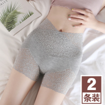  Lace safety pants womens summer thin high waist anti-walking belly fat mm large size non-crimping outer wear bottoming shorts