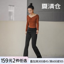 EVENSO SoSoft micro-la stretch pants Autumn and winter velvet yoga pants two meters leg thickened sweatpants