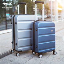 Seven wolves suitcase male pull bar box female universal wheels 20 inch student travel password net red small leather case 24
