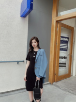 Seven Volume One cut small man black mosaic love embroidery drawstring T-shirt skirt dress summer new 435