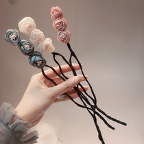 Bow knot coil tool ball head flower head Korean East Gate head jewelry lazy man chiffon floral temperament