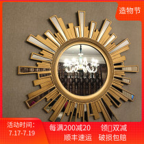 European wall decoration Entrance dining edge Retro American sofa sunglasses Living room creative background wall decoration mirror