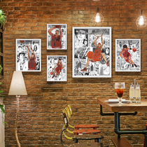 Slam dunk master poster decoration hanging painting Sakuragi flower Road bedroom frame Mitsui Ryukawa Maple Xiangbei painting frame mural