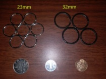 A decade old shop common stainless steel small ring equipped with ring key buckle steel true color tactical black