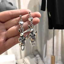 Cherry Handmade Harajuku Style Love Series Alice in Wonderland Bunny Mr. Earrings Earring Studs