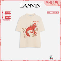 LANVIN Langfan official flagship shop men's baby elephant BABAR and crayfish T-shirts