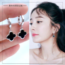 Temperament earrings 2021 new trendy high-end French net red earrings S925 sterling silver four-leaf clover ear buckle earrings