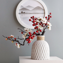 Plum-Chinese emulated floral art bonsai potted flowers floral flower arrangement living-room New Chinese meditation decoration flowers