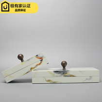 Modern new Chinese creative hand-painted jewelry box ornaments home living room TV cabinet decoration model room decorations