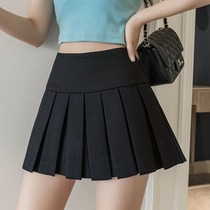  Black pleated skirt womens summer 2021 new Korean fashion high waist slimming age-reducing wild A-line upskirt