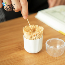 Toothpick box home living room table toothpick tube cotton swab storage box Nordic personality creative portable toothpick bucket simple