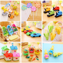 Creative Stationery Cute Cartoon Fruit Guitar Thomas eraser Elementary students Prizes Gift student Supplies
