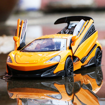 McLaren 600LT alloy car model roadster model sound and light back force boy toy overrun simulation car model