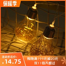 LED big ball decorative light retro Golden big bulb small light string lantern romantic room Christmas and New Year festival