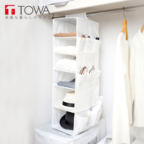 TOWA original imported non-woven fabric cabinet multi-layer storage bag Hanging bag hanging clothing shoes and hats finishing dust bag